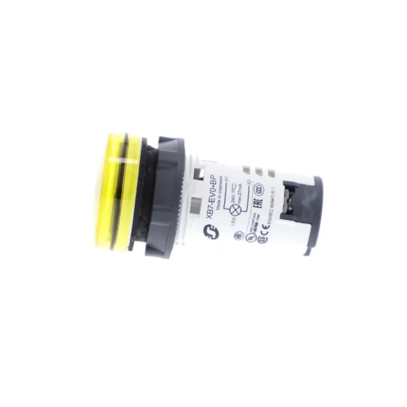 Schneider Electric Panel Mount Yellow LED Pilot Light Harmony XB7 22 mm Cutout IP20 IP65 Round XB7EV05MP