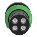 Schneider Electric Harmony XB7 Series Push Button Switch, Spring Return, Panel Mount, 22 mm Cutout, SPDT, Green LED XB7NA35