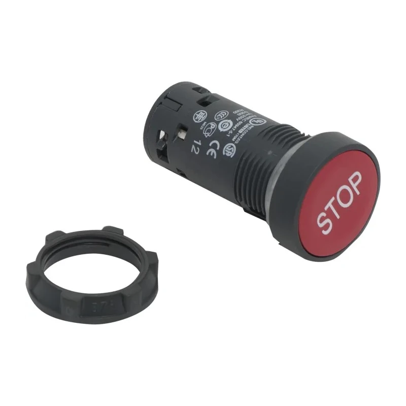 Schneider Electric Harmony XB7 Series Push Button Switch, Spring Return, Panel Mount, 22 mm Cutout, SPST, Red LED XB7NA4234