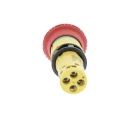 Schneider Electric Emergency Stop Push Button Panel Mount 22mm Cutout 1 NO 1 NC Red Plastic XB7NS8445