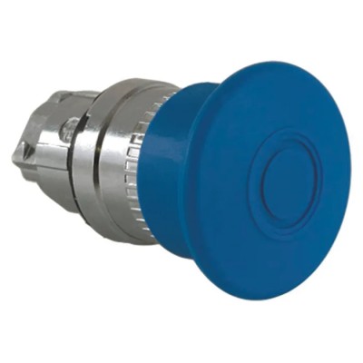 Schneider Electric Harmony XB4 Series Blue Latching Mushroom Push Button Head 22mm Cutout IP67 IP66 IP69K ZB4BT6