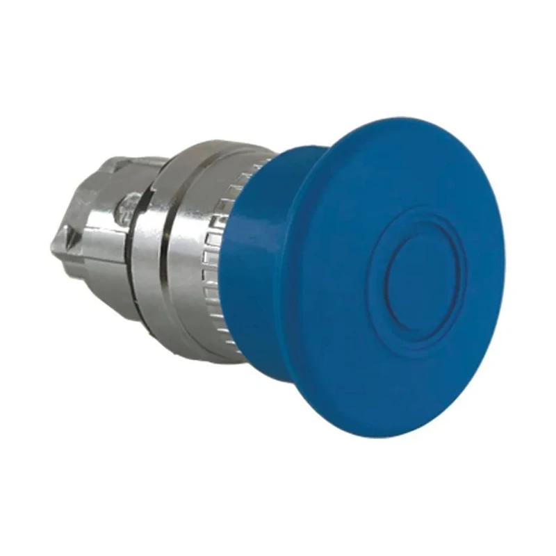 Schneider Electric Harmony XB4 Series Blue Latching Mushroom Push Button Head 22mm Cutout IP67 IP66 IP69K ZB4BT6