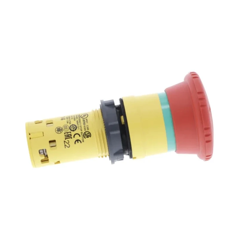 Schneider Electric Emergency Stop Push Button Panel Mount 22mm Cutout 1 NO 1 NC Red Plastic XB7NS8445