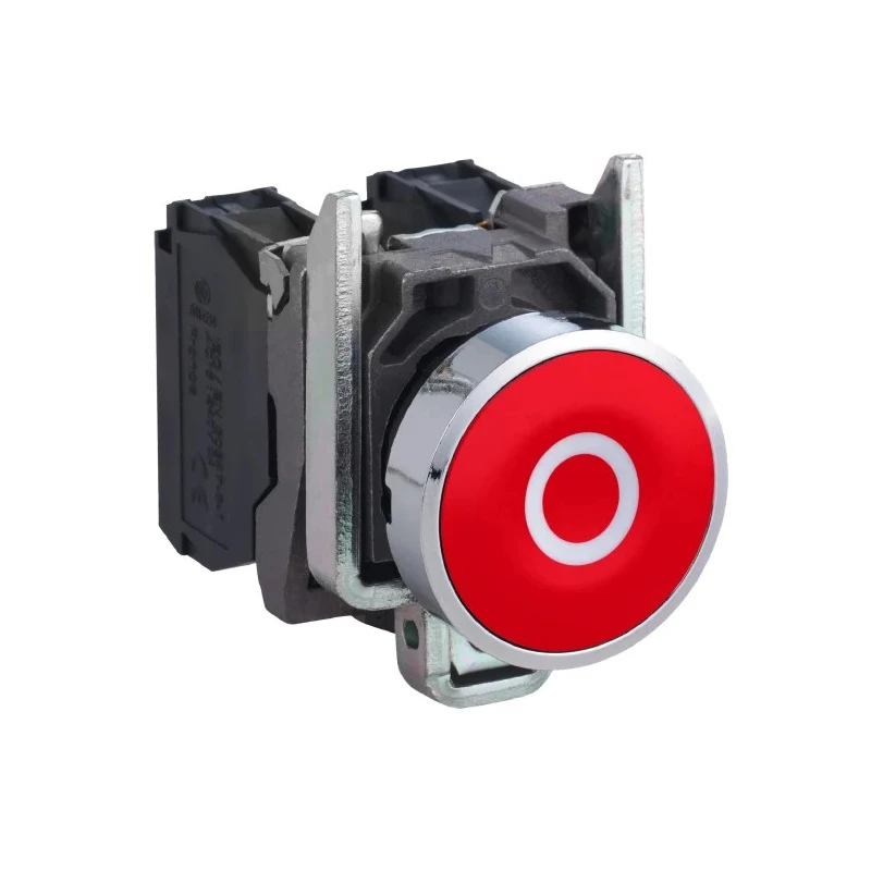 Schneider Electric Harmony XB4 Red Spring Return Push Button Switch, Panel Mount, 22 mm Cutout, SPST, Red LED, 600 XB4BA4322