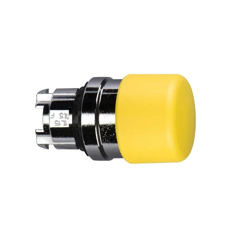 Schneider Electric Harmony XB4 Yellow Momentary Round Push Button Head 22 mm Cutout Plastic IP69K IP66 ZB4BC54