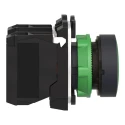 Schneider Electric Harmony XB5 Series Push Button Switch, Spring Return, Panel Mount, 22 mm Cutout, SPDT, Green LED XB5AA35