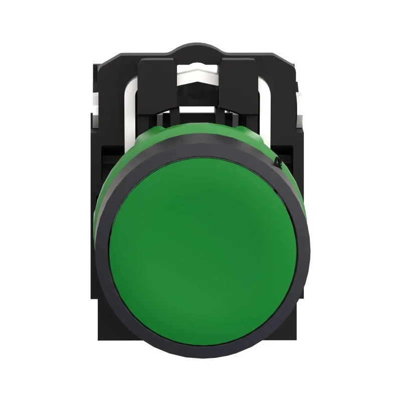 Schneider Electric Harmony XB5 Series Push Button Switch, Spring Return, Panel Mount, 22 mm Cutout, SPDT, Green LED XB5AA35
