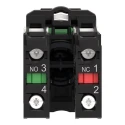 Schneider Electric Harmony XB5 Series Push Button Switch, Spring Return, Panel Mount, 22 mm Cutout, SPDT, Green LED XB5AA35