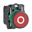 Schneider Electric Harmony XB5 Series Push Button Switch, Spring Return, Panel Mount, 22 mm Cutout, SPST, Red LED XB5AA4322