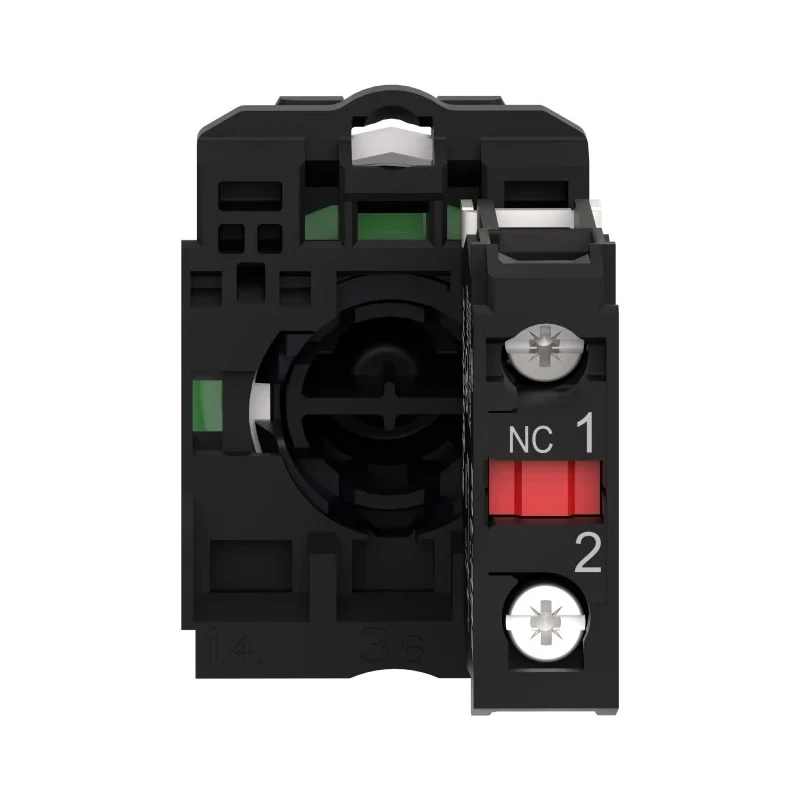 Schneider Electric Harmony XB5 Series Push Button Switch, Spring Return, Panel Mount, 22 mm Cutout, SPST, Red LED XB5AA4322