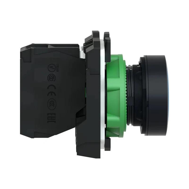 Schneider Electric Harmony XB5 Series Push Button Switch, Spring Return, Panel Mount, 22 mm Cutout, SPST, Blue LED XB5AA61