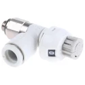 SMC AS-FS Series Speed Controller Inlet Female Elbow Metric Outlet Female Tube 1 Mpa 60°C AS1201FS-M5-06