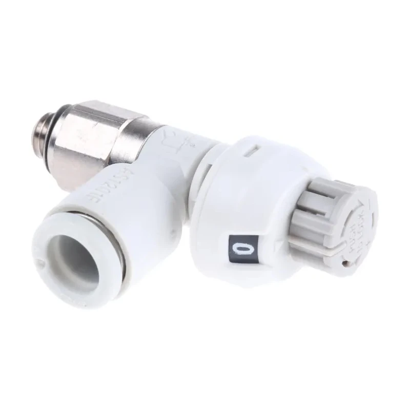 SMC AS-FS Series Speed Controller Inlet Female Elbow Metric Outlet Female Tube 1 Mpa 60°C AS1201FS-M5-06