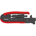 Knipex Crimp Tool for F, RCA, and BNC Connectors 175mm Swivel Head Adjustable Screw 97 40 20 SB