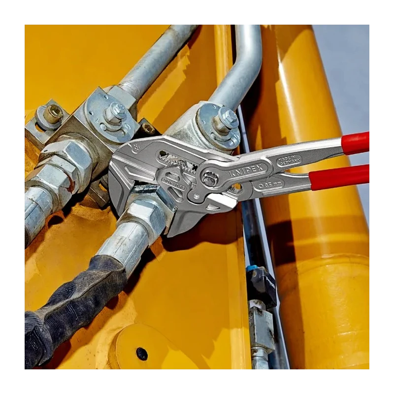 Knipex 1-Piece Plier Wrench, 400mm Overall Length, Smooth Jaw 85mm, Chrome Vanadium Steel 86 03 400