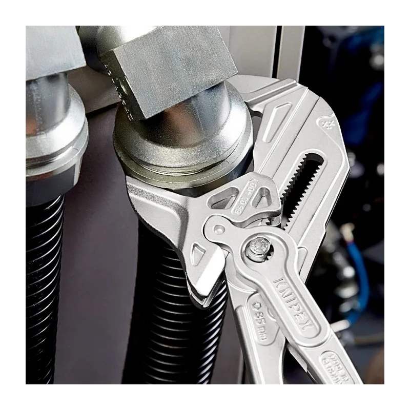 Knipex 1-Piece Plier Wrench, 400mm Overall Length, Smooth Jaw 85mm, Chrome Vanadium Steel 86 03 400