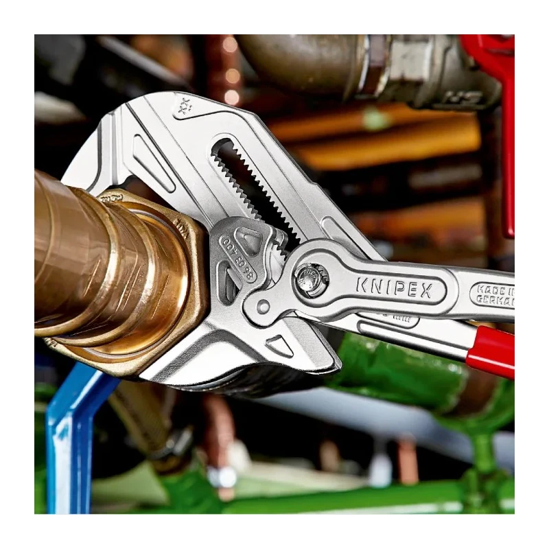 Knipex 1-Piece Plier Wrench, 400mm Overall Length, Smooth Jaw 85mm, Chrome Vanadium Steel 86 03 400