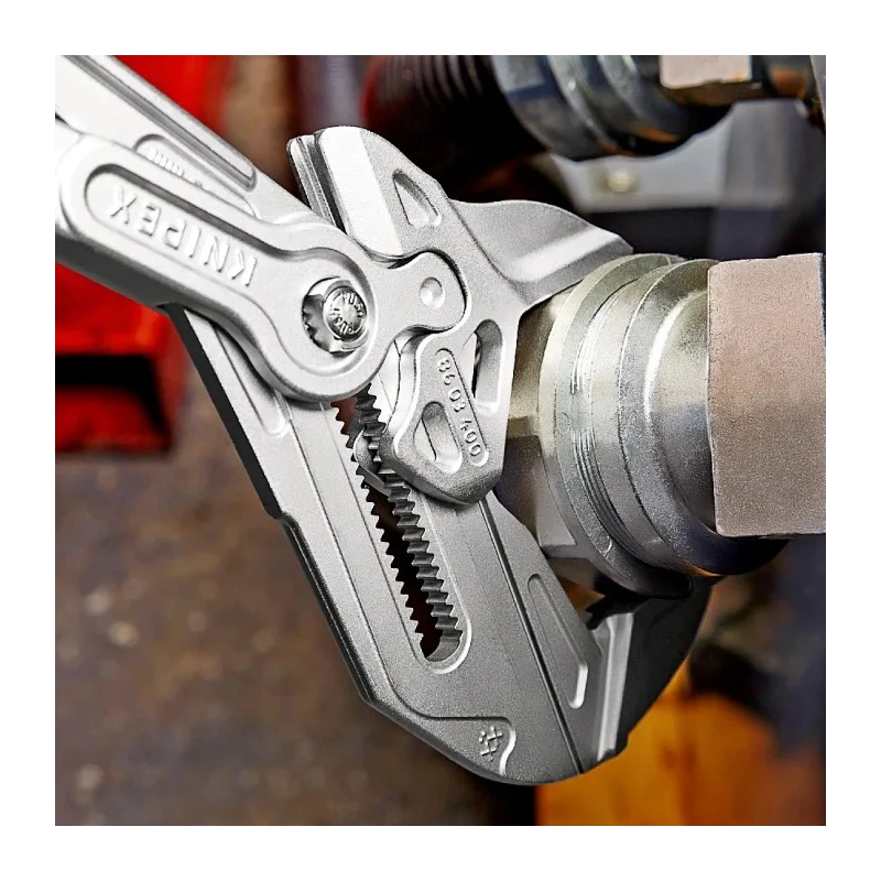 Knipex 1-Piece Plier Wrench, 400mm Overall Length, Smooth Jaw 85mm, Chrome Vanadium Steel 86 03 400