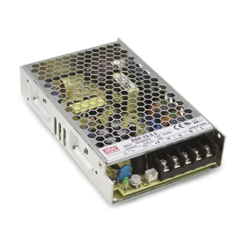 MEAN WELL Switching Power Supply 15V DC 75W 5A Chassis Mount RSP-75-15
