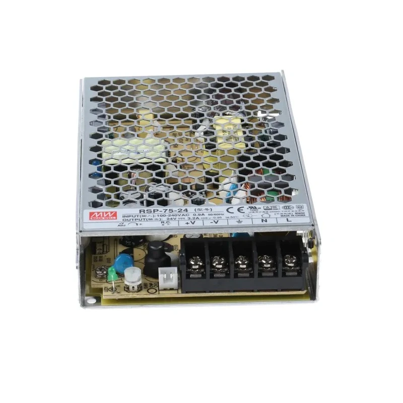 MEAN WELL Switching Power Supply 24V DC 76.8W Chassis Mount Low Profile RSP-75-24