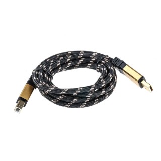 Roline USB Cable Male USB Type A to Male USB 2.0 USB B, Black Gold Jacket, 1.8 m 11.02.8802-10
