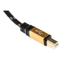 Roline USB Cable Male USB Type A to Male USB 2.0 USB B, Black Gold Jacket, 1.8 m 11.02.8802-10