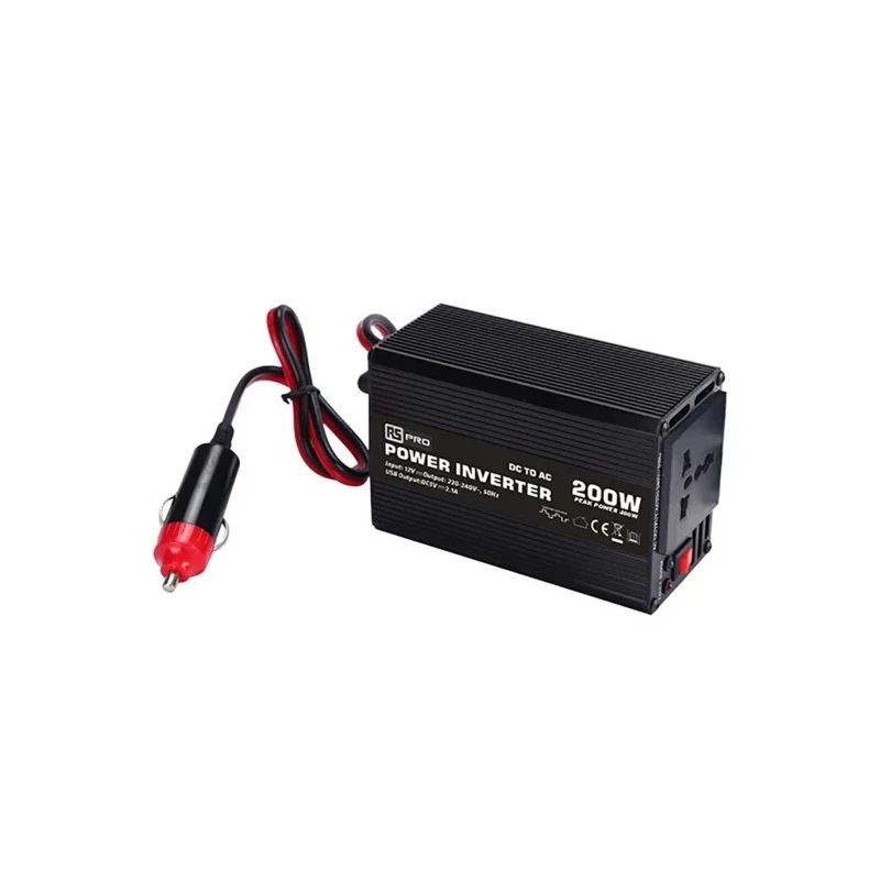 RS PRO 200W Fixed Installation DC-AC Power Inverter, 12V DC Input, 230V AC Output, 20.83A, Aluminium Case 816-0012