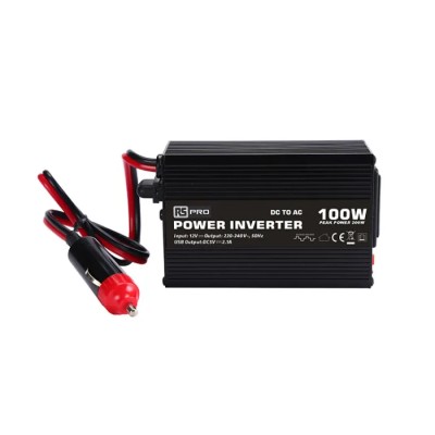 RS PRO 100W Power Inverter 12V DC Input 230V AC Output Universal Connector 255g 108x66x20mm 816-0002