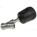 Burkert Stainless Steel Angle Type Pneumatic Actuated Valve 1 in Threaded Connections 16 bar 186488