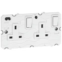 Legrand 13A White 2 Gang Plug Socket Arteor Indoor Type G British Standard 5 721 49