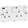 Legrand 13A White 2 Gang Plug Socket Arteor Indoor Type G British Standard 5 721 49