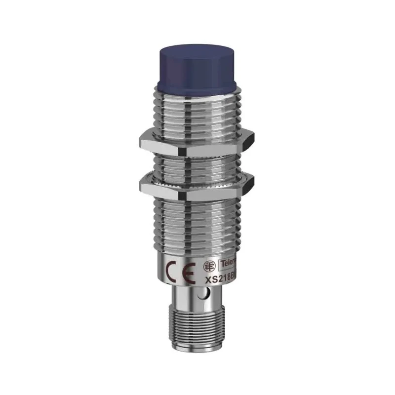 Telemecanique Sensors Threaded Barrel Inductive Proximity Sensor M18 x 1 PNP 8 mm Detection 24V DC 200mA XS218BLPAM12