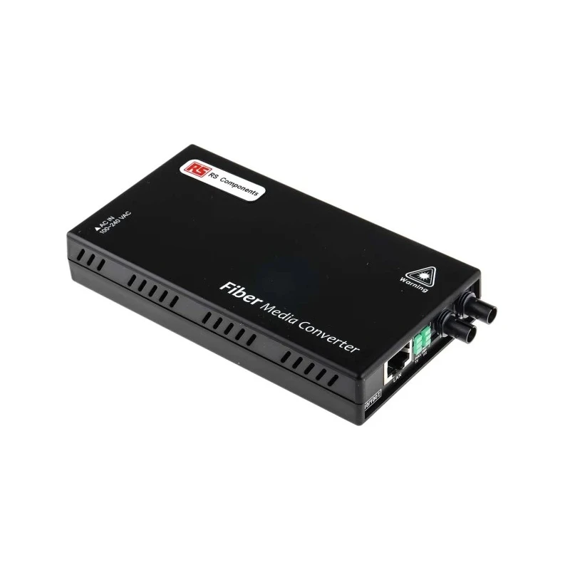 RS PRO RJ45 Ethernet Media Converter Single Mode 100Mbps Full Duplex 2 km RJ45