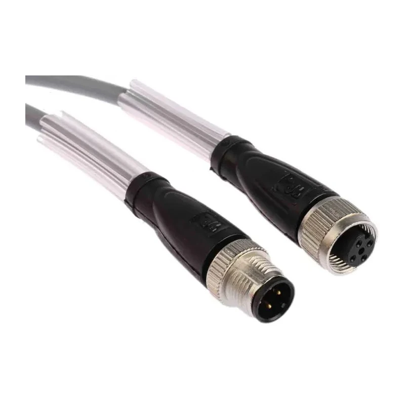 Pepperl + Fuchs Female 4 way Straight to Male 4 way M12 Sensor Actuator Cable, 2 m V1-G-2M-PUR-V1-G