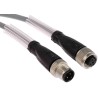 Pepperl + Fuchs Female 4 way Straight to Male 4 way M12 Sensor Actuator Cable, 2 m V1-G-2M-PUR-V1-G