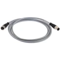Pepperl + Fuchs Female 4 way Straight to Male 4 way M12 Sensor Actuator Cable, 2 m V1-G-2M-PUR-V1-G
