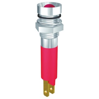 Signal Construct LED Panel Mount Indicator 8 mm, Solder Tab Termination SWZU08728