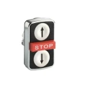 Schneider Electric Harmony XB4 Series White, Red, Black Momentary Metal Push Button Head, 22mm Cutout, IP69K ZB4BA71124