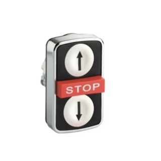 Schneider Electric Harmony XB4 Series White, Red, Black Momentary Metal Push Button Head, 22mm Cutout, IP69K ZB4BA71124