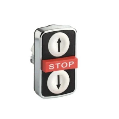 Schneider Electric Harmony XB4 Series White, Red, Black Momentary Metal Push Button Head, 22mm Cutout, IP69K ZB4BA71124