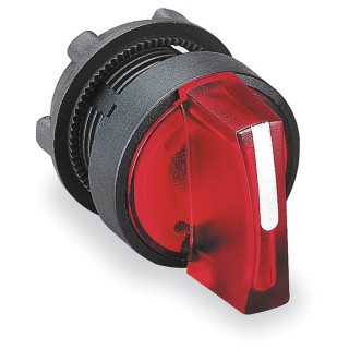 Schneider Electric Harmony Series 3 Position Illuminated Selector Switch Head 22 mm Cutout Red Handle IP65 ZB5AK1543