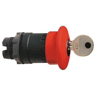 Schneider Electric Harmony XB5 Series Emergency Stop Push Button Head 22mm Cutout, Key Release, Mushroom Style ZB5AS94414