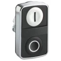 Schneider Electric Push Button Head Harmony XB4 Series White Black Momentary 22mm Cutout IP67 ZB4BA7121