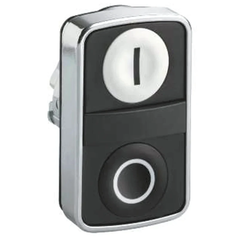 Schneider Electric Push Button Head Harmony XB4 Series White Black Momentary 22mm Cutout IP67 ZB4BA7121