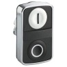 Schneider Electric Push Button Head Harmony XB4 Series White Black Momentary 22mm Cutout IP67 ZB4BA7121