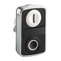 Schneider Electric Push Button Head Harmony XB4 Series White Black Momentary 22mm Cutout IP67 ZB4BA7121