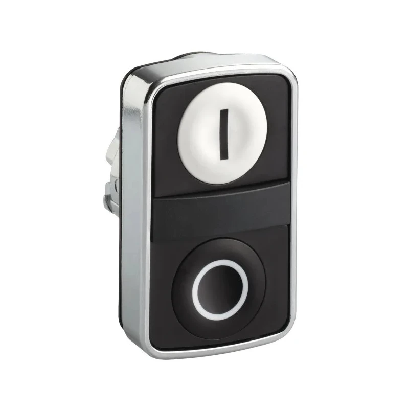 Schneider Electric Push Button Head Harmony XB4 Series White Black Momentary 22mm Cutout IP67 ZB4BA7121
