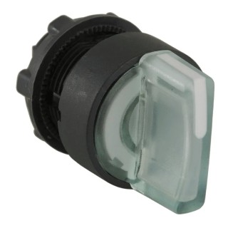 Schneider Electric Harmony Series 3 Position Illuminated Selector Switch Head, 22 mm Cutout, White Handle, IP65 ZB5AK1513