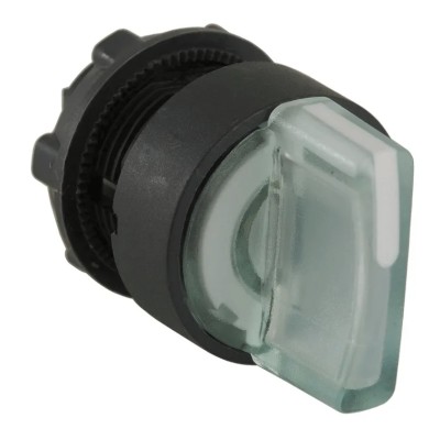 Schneider Electric Harmony Series 3 Position Illuminated Selector Switch Head, 22 mm Cutout, White Handle, IP65 ZB5AK1513