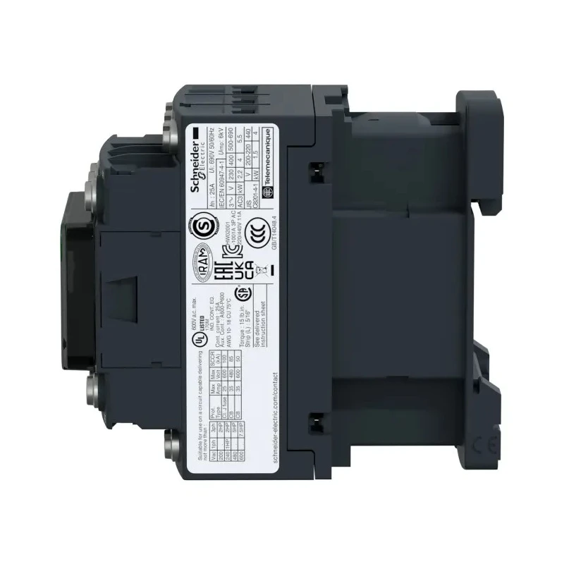 Schneider Electric LC1D Series Reversing 3-Pole Contactor, 230V AC Coil, 9A, 4kW, 3 NO Auxiliary Contacts LC1D096P7